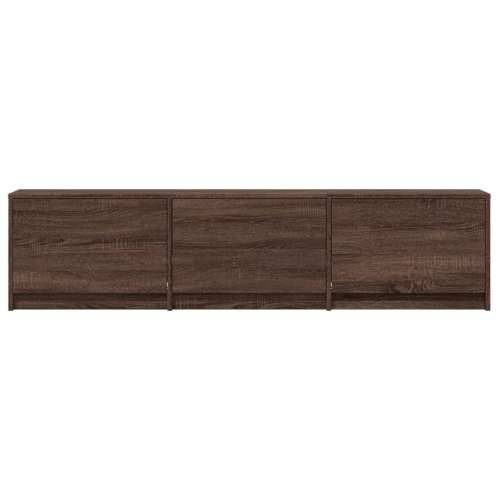 TV ormarić s LED svjetlima boja hrasta 165 x 34 x 40 cm drveni - Smeđi hrast 1 165 cm Cijena