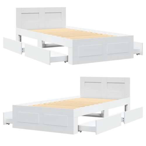 Okvir kreveta s uzglavljem bez madraca bijeli 90x200 cm - Bijela 90 x 200 cm Cijena
