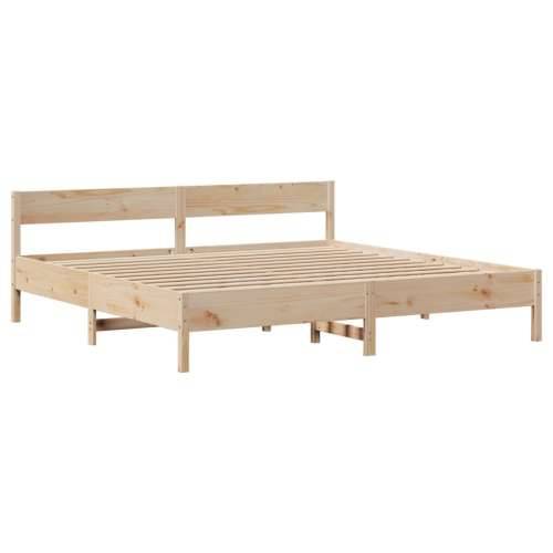 Okvir kreveta bez madraca 200 x 200 cm od masivne borovine - Prirodna 200 x 200 cm Cijena