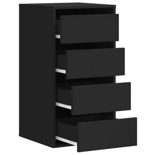 Kutna komoda s ladicama crna 40x41x76 cm od konstruiranog drva - Crna 40 x 41 x 76 cm 1 Cijena