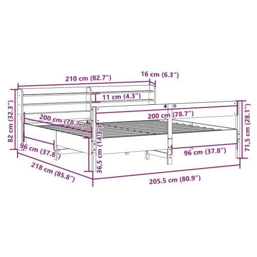Okvir kreveta bez madraca voštano smeđi 200x200 cm od borovine - Voštano smeđa 200 x 200 cm Cijena