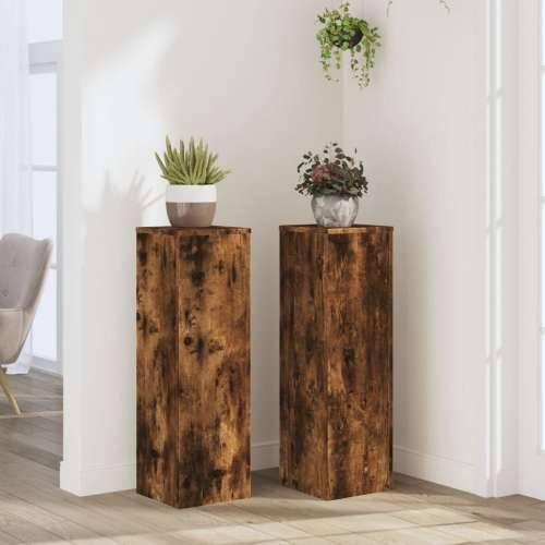 Stalci za biljke 2 kom 25x25x80 cm konstruirano drvo - Dimljeni hrast 25 x 25 x 80 cm 2 Cijena