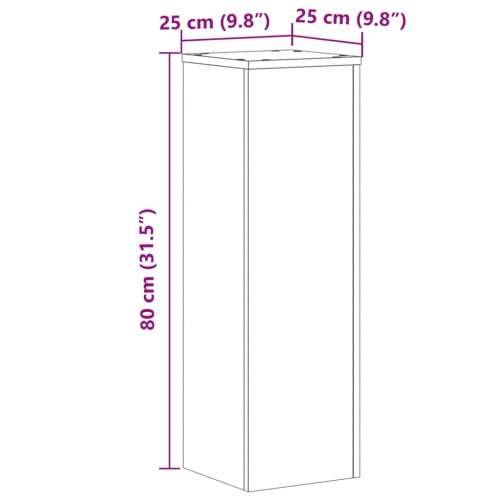 Stalci za biljke 2 kom 25x25x80 cm konstruirano drvo - Dimljeni hrast 25 x 25 x 80 cm 2 Cijena