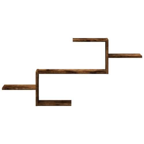 Zidna polica dimljena boja hrasta 104x15x49cm konstruirano drvo - Dimljeni hrast 1 Cijena