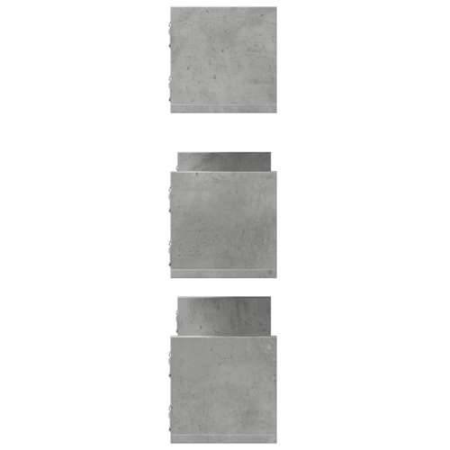 Zidne police 3 kom boja betona 58x18x18cm od konstruiranog drva - Beton siva 58 x 18 x 18 cm 1 Cijena