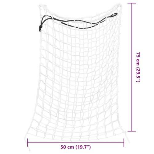 Mreže za sijeno 2 kom pravokutne bijele 75x50 cm PP - Bijela 0.75 x 0.5 m 2 Cijena