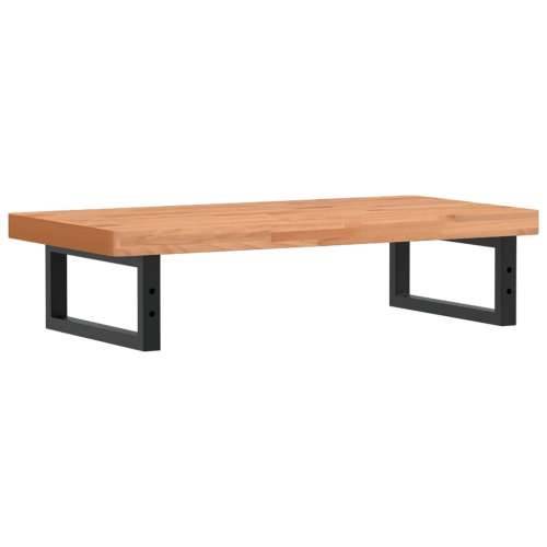 Zidna polica za Lavabo - Umivaonik od čelika i masivne bukovine - tamno smeđa i crna 80 x 40 x 4 cm 1 Pravokutno Cijena