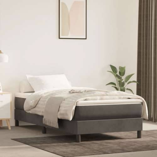 Madrac s oprugama tamnosivi 80 x 210 x 20 cm baršunasti - Tamno siva 80 x 210 cm 1 Cijena