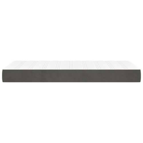 Madrac s oprugama tamnosivi 100x210x20 cm baršunasti - Tamno siva 100 x 210 cm 1 Cijena