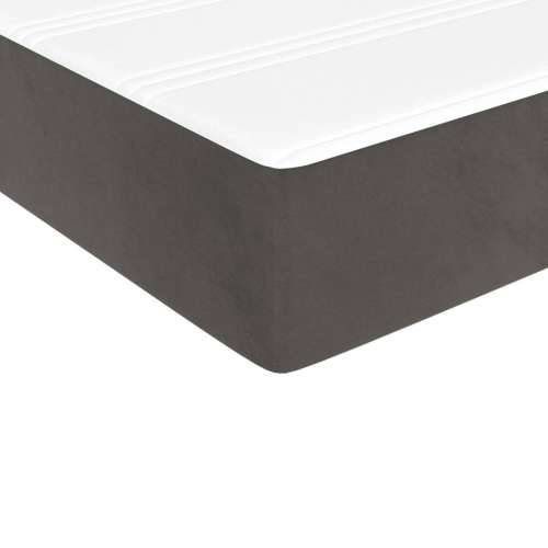 Madrac s oprugama tamnosivi 100x210x20 cm baršunasti - Tamno siva 100 x 210 cm 1 Cijena