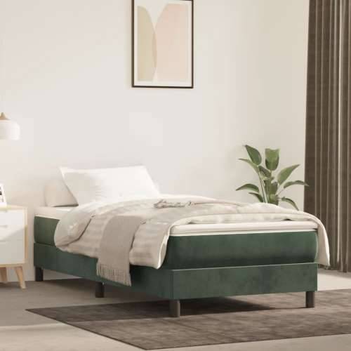 Madrac s oprugama tamnozeleni 100x210x20 cm baršunasti - Tamnozelena 100 x 210 cm 1 Cijena