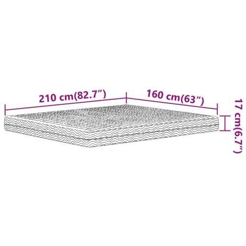 Madrac od pjene bijeli 160x210 cm tvrdoća H2 H3 - 160 x 210 cm 1 Cijena