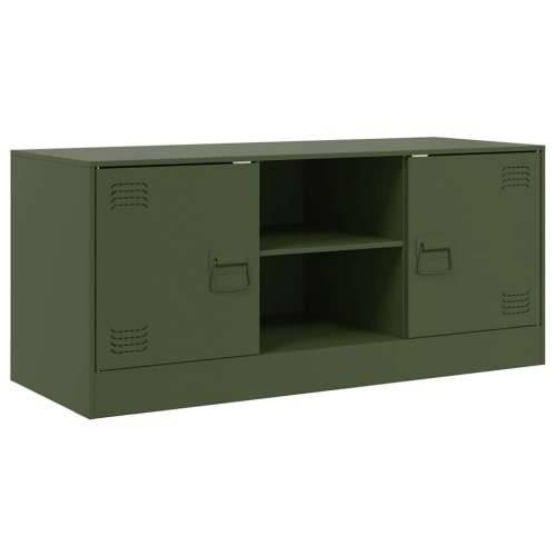 TV ormarić maslinasti 99 x 39 x 44 cm čelični - Zelena 1 Cijena