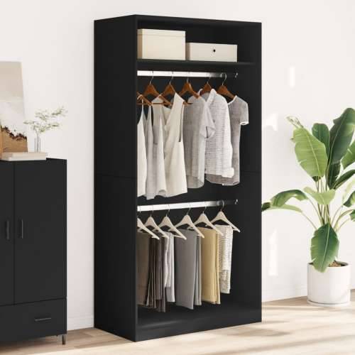 Ormar crni 100 x 50 x 200 cm od konstruiranog drva - Crna 100 x 50 x 200 cm 1 1 polica Cijena