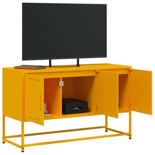 TV ormarić boja senfa 100,5 x 39 x 60,5 cm čelični Žuta 1 Cijena