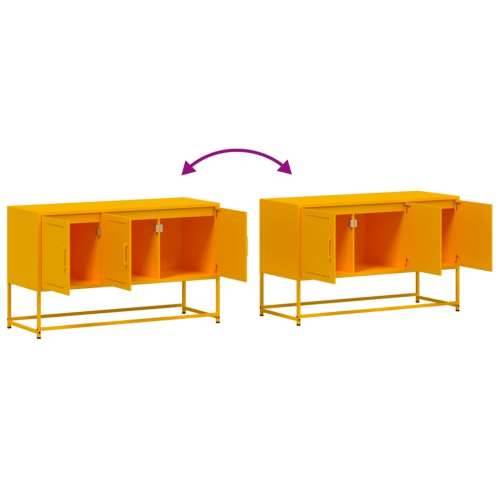 TV ormarić boja senfa 100,5 x 39 x 60,5 cm čelični Žuta 1 Cijena
