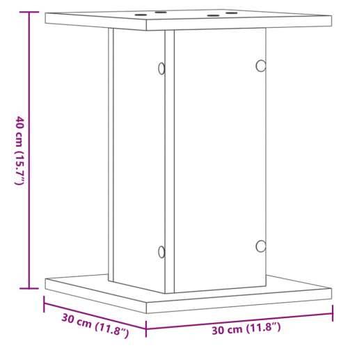 Stalci za biljke 2 kom siva boja betona 30x30x40 cm drveni - Beton siva 30 x 30 x 40 cm 1 Cijena