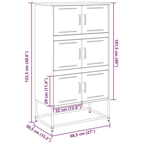 Komoda bijela 68,5 x 38,5 x 123,5 cm čelična - Bijela 1 Cijena