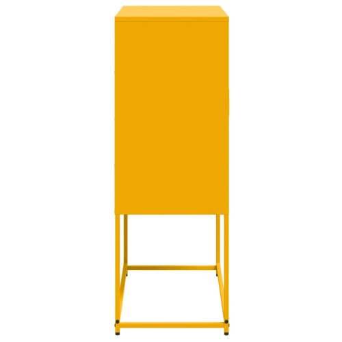 Visoka komoda boja senfa 68,5x38,5x107 cm čelična Žuta 1 Cijena