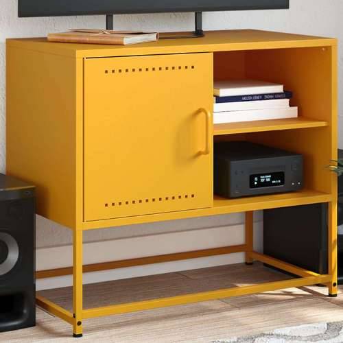 TV ormarić boja senfa 68x39x60,5 cm čelični - Žuta 1 Cijena