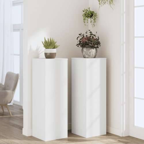 Stalci za biljke 2 kom bijeli 33x33x100 cm konstruirano drvo - Bijela 33 x 33 x 100 cm 2 Cijena