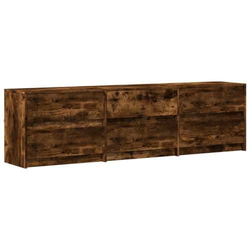 TV ormarić s LED svjetlima boja hrasta 180x34x50 cm drveni - Dimljeni hrast 1 180 cm Cijena