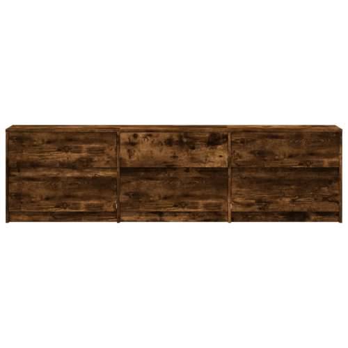 TV ormarić s LED svjetlima boja hrasta 180x34x50 cm drveni - Dimljeni hrast 1 180 cm Cijena