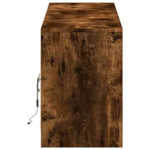 TV ormarić s LED svjetlima boja hrasta 180x34x50 cm drveni - Dimljeni hrast 1 180 cm Cijena