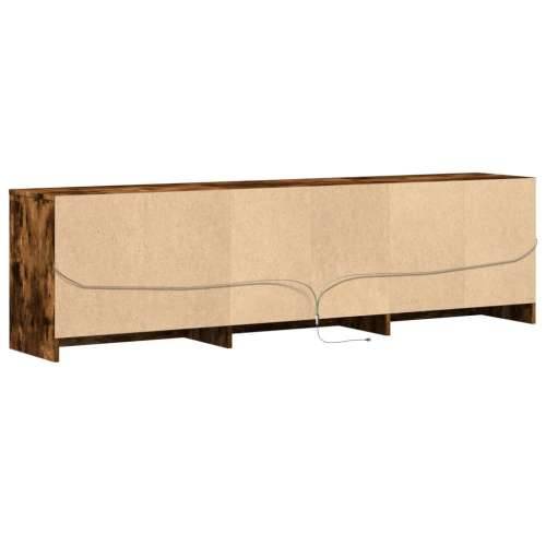 TV ormarić s LED svjetlima boja hrasta 180x34x50 cm drveni - Dimljeni hrast 1 180 cm Cijena