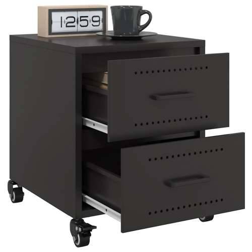 Noćni ormarići 2 kom crni 36 x 39 x 43,5 cm čelični - Crna 2 Cijena