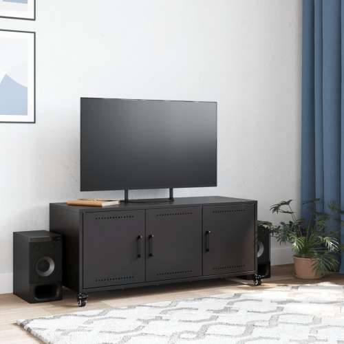 TV ormarić crni 100,5x39x43,5 cm čelik - Crna 1 Cijena