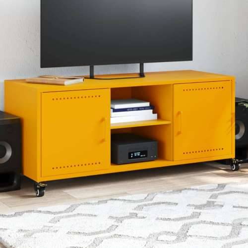 TV ormarić boja senfa 100,5 x 39 x 43,5 cm čelični Žuta 1 Cijena