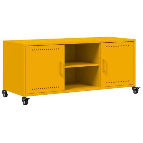 TV ormarić boja senfa 100,5 x 39 x 43,5 cm čelični Žuta 1 Cijena