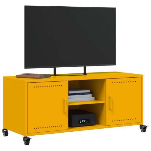 TV ormarić boja senfa 100,5 x 39 x 43,5 cm čelični Žuta 1 Cijena