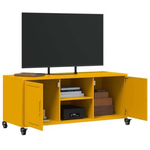 TV ormarić boja senfa 100,5 x 39 x 43,5 cm čelični Žuta 1 Cijena