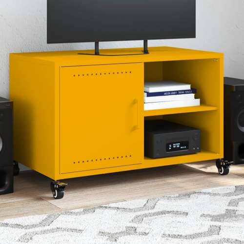 TV ormarić boja senfa 68 x 39 x 43,5 cm čelični - Žuta 1 Cijena