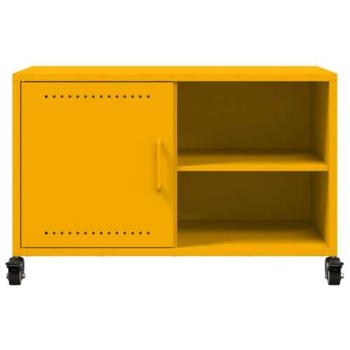 TV ormarić boja senfa 68 x 39 x 43,5 cm čelični - Žuta 1 Cijena