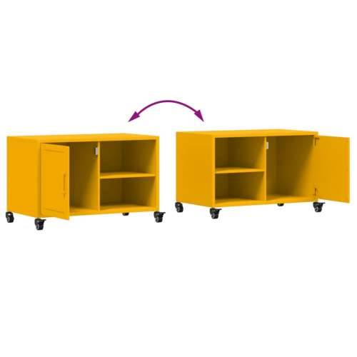 TV ormarić boja senfa 68 x 39 x 43,5 cm čelični - Žuta 1 Cijena