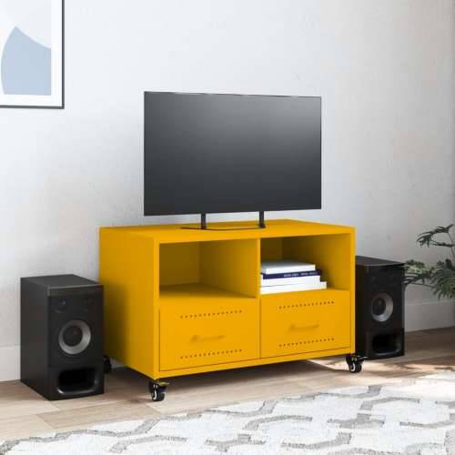 TV ormarić boja senfa 68x39x43,5 cm čelični Žuta 1 Cijena