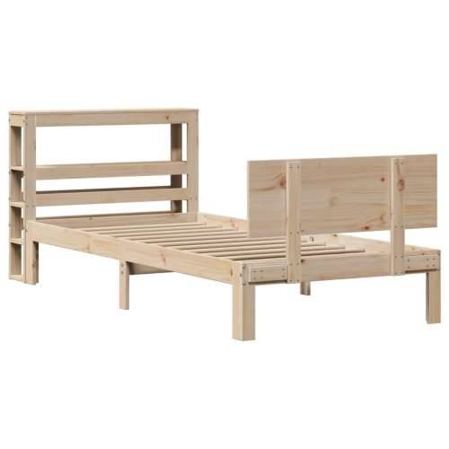 Okvir kreveta s uzglavljem 90 x 190 cm od borovine - Prirodna 90 x 190 cm Cijena