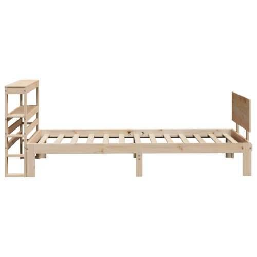 Okvir kreveta s uzglavljem 90 x 190 cm od borovine - Prirodna 90 x 190 cm Cijena