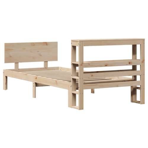 Okvir kreveta s uzglavljem 90 x 190 cm od borovine - Prirodna 90 x 190 cm Cijena