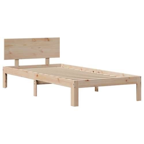 Okvir kreveta s uzglavljem 90 x 190 cm od borovine - Prirodna 90 x 190 cm Cijena