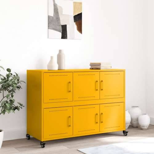 Komoda boja senfa 100,5x39x72 cm čelični - Žuta 1 Cijena
