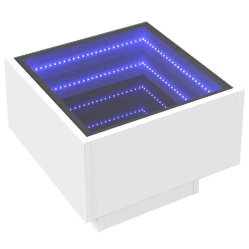 Bočni stolić LED bijeli 40 x 40 x 30 cm od konstruiranog drva - Bijela 40 x 40 x 30 cm 1 Cijena