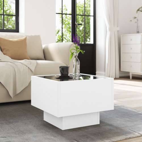 Bočni stolić LED bijeli 40 x 40 x 30 cm od konstruiranog drva - Bijela 40 x 40 x 30 cm 1 Cijena