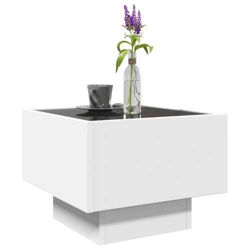 Bočni stolić LED bijeli 40 x 40 x 30 cm od konstruiranog drva - Bijela 40 x 40 x 30 cm 1 Cijena