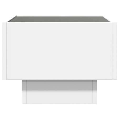 Bočni stolić LED bijeli 40 x 40 x 30 cm od konstruiranog drva - Bijela 40 x 40 x 30 cm 1 Cijena