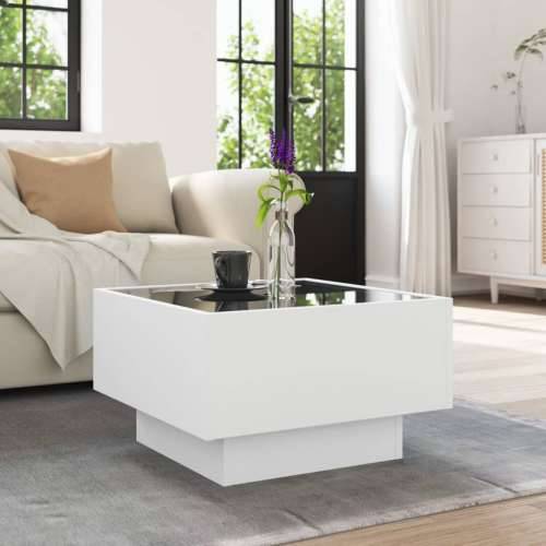 Stolić za kavu LED bijeli 50x50x30 cm od konstruiranog drva - Bijela 50 x 50 x 30 cm 1 Cijena