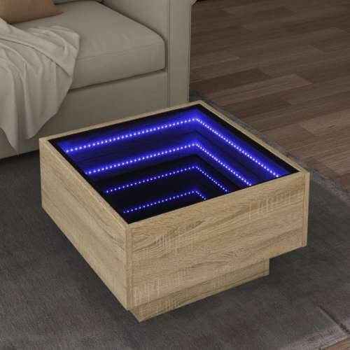 Stolić za kavu LED boja hrasta 50x50x30 cm konstruirano drvo - sonoma hrast 50 x 50 x 30 cm 1 Cijena